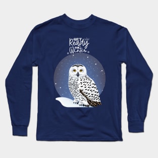 Get Ready for winter, winter nights snowy owl, winter forest in the nights, perfect for natura lovers Long Sleeve T-Shirt